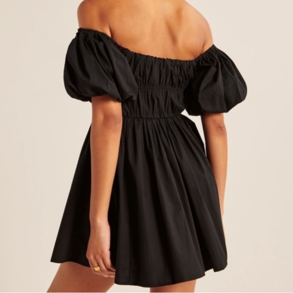 Abercrombie & Fitch Black Off-Shoulder Dress - Picture 5 of 6